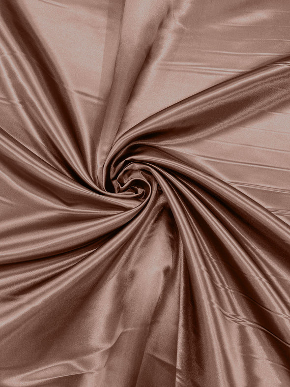 Mauve Heavy Shiny Bridal Satin Fabric for Wedding Dress, 60" inches wide sold by The Yard. Modern Color