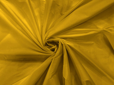 Medium Gold 100% Polyester Imitation Silk Taffeta Fabric 55" Wide/Costume/Dress/Cosplay/Wedding