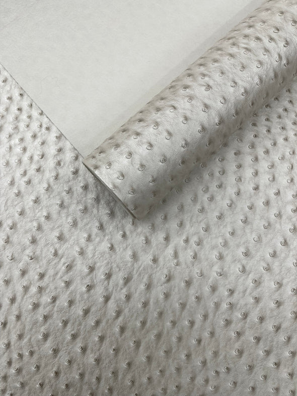Classic Ostrich Upholstery Vinyl Fabric / Faux Leather Accessories Crafting Apparel Upholstery Vinyl Fabric 54" Wide.