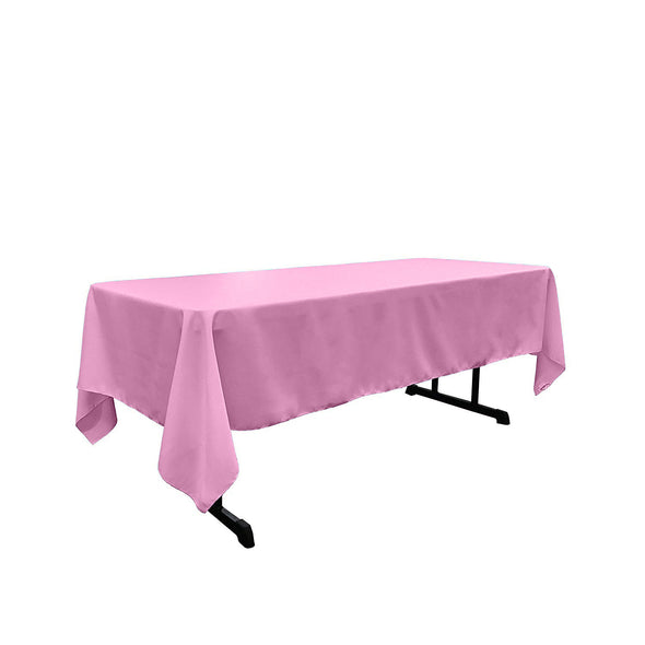 60" by 108" Rectangular Polyester Poplin Tablecloth