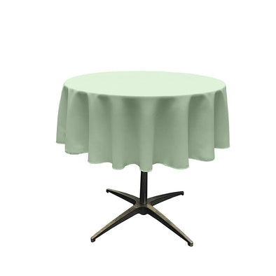 Mint Solid Round Polyester Poplin Tablecloth Seamless
