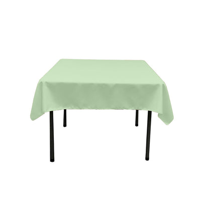 Mint Square Polyester Poplin Table Overlay - Diamond. Choose Size Below