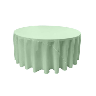 Mint Solid Round Polyester Poplin Tablecloth With Seamless