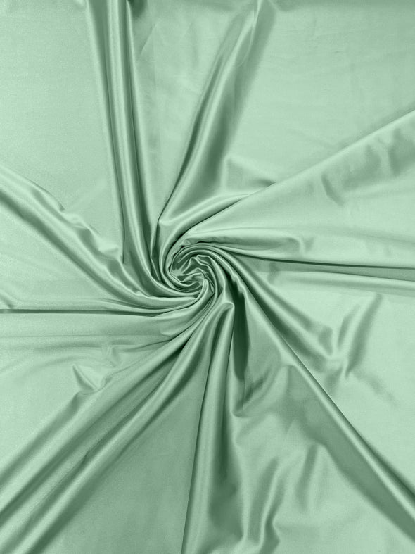 Mint Heavy Shiny Satin Stretch Spandex Fabric/58 Inches Wide/Prom/Wedding/Cosplays