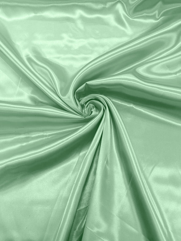 Mint Shiny Charmeuse Satin Fabric for Wedding Dress/Crafts Costumes/58” Wide /Silky Satin