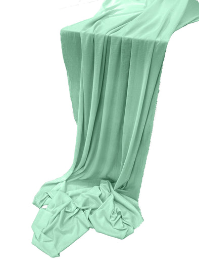 Mint Cotton Gauze Sheer Table Runner for Wedding, Decorations for Birthday Parties, Banquets, Engagements.