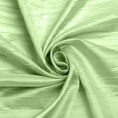 Mint Crushed Taffeta Fabric - 54" Width - Creased Clothing Decorations Crafts - Sold By The Yard