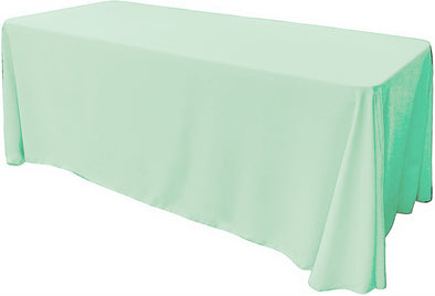 Mint Rectangular Polyester Poplin Tablecloth Floor Length / Party supply