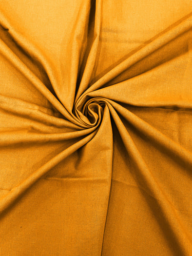 Mustard Medium Weight Natural Linen Fabric/50"Wide/Clothing