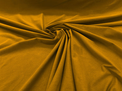 Mustard 58/60" Wide Cotton Jersey Spandex Knit Blend 95% Cotton 5 percent Spandex/Stretch Fabric/Costume