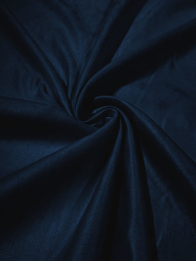 Navy Blue Faux Suede Polyester Fabric | Microsuede | 58" Wide | Upholstery Weight, Tablecloth, Bags, Pouches, Cosplay, Costume