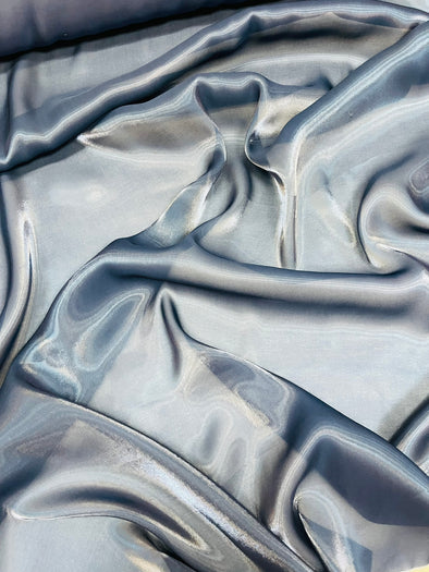 Navy Blue Wet Liquid Sheer Chiffon Fabric/58" Wide.