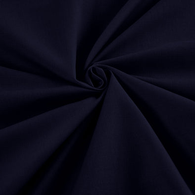 Navy Blue Wide 65% Polyester 35 Percent Solid Poly Cotton Fabric for Crafts Costumes Decorations-Sold by the Yard