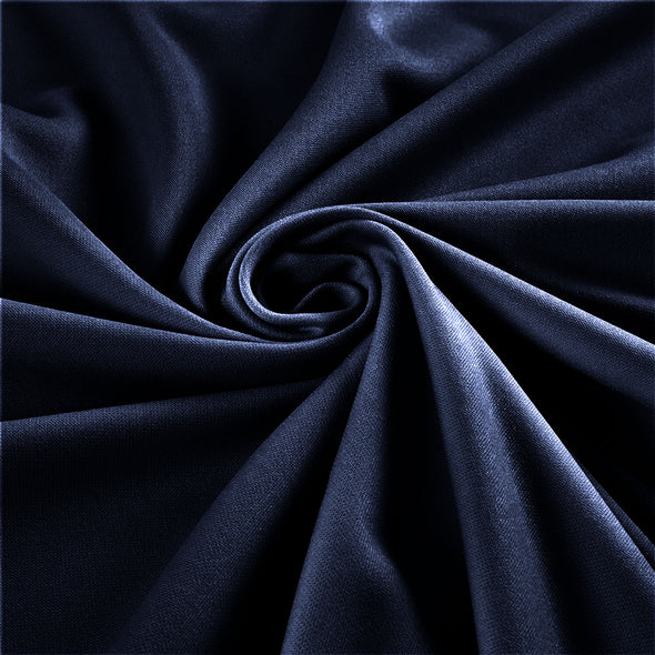 Navy Blue Stretch Crepe Scuba Techno Knit Polyester Spandex Fabric for Bows, Top Knots, Head Wraps, Clothes, Costumes, Craft.