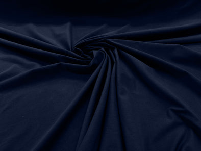 Navy Blue 58/60" Wide Cotton Jersey Spandex Knit Blend 95% Cotton 5 percent Spandex/Stretch Fabric/Costume