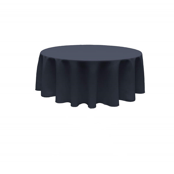 Navy Blue Polyester Poplin Tablecloth Seamless