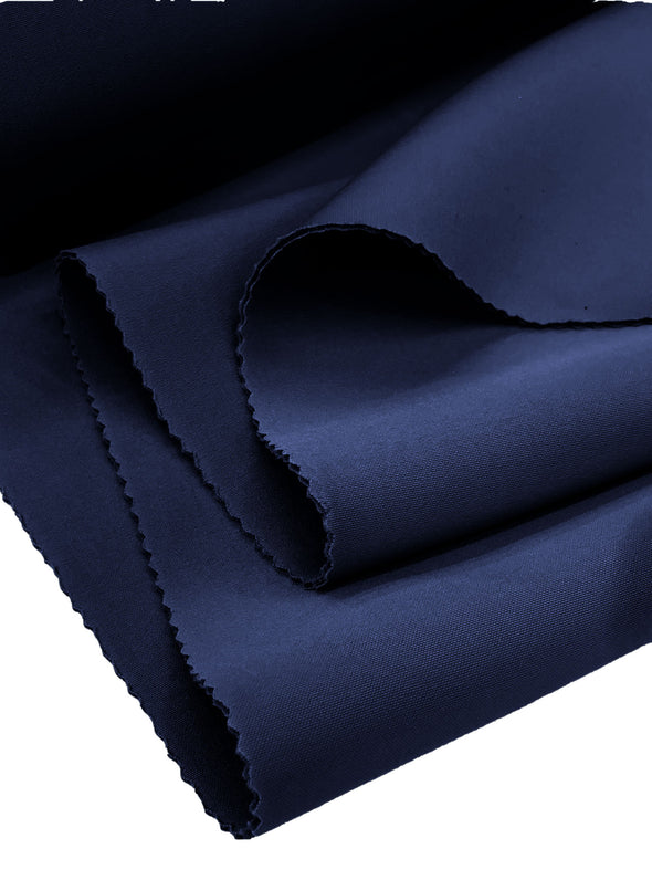 Navy Blue Neoprene Scuba Super Techno Fabric, 2mm Thick, Solid Colors, Sold by The Yard.