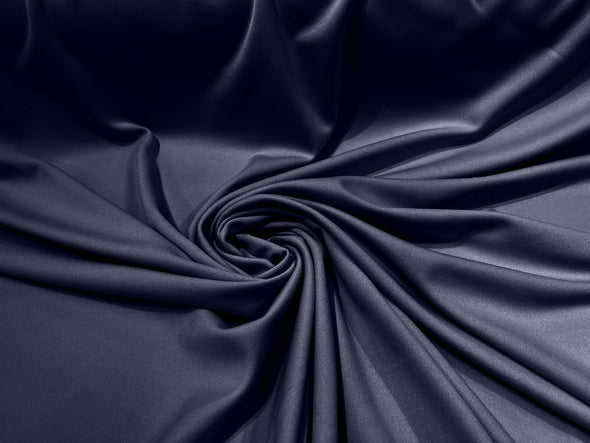 Navy Blue 59/60" Wide 100% Polyester Wrinkle Free Stretch Double Knit Scuba Fabric/cosplay/costumes