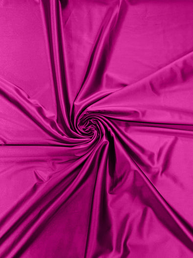 Neon Fuchsia Heavy Shiny Satin Stretch Spandex Fabric/58 Inches Wide/Prom/Wedding/Cosplays