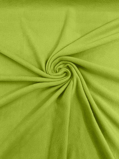 Neon Green Solid Polar Fleece Fabric Sold by the yard 60"Wide|Antipilling 245GSM |Medium Soft Weight| Blanket Supply,DIY, Decor,Baby Blanket