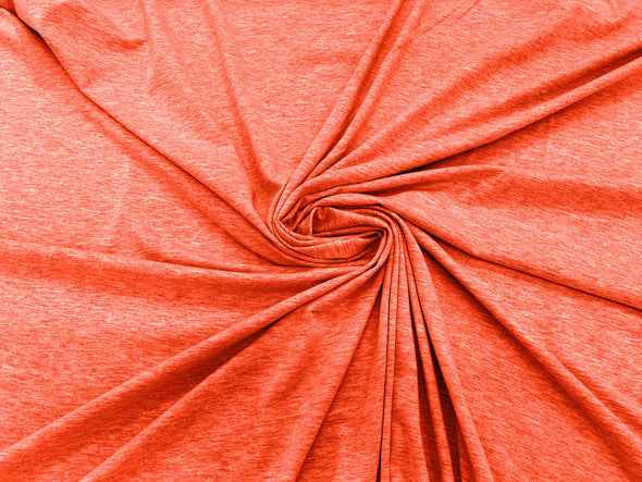 Neon Orange 58/60" Wide Cotton Jersey Spandex Knit Blend 95% Cotton 5 percent Spandex/Stretch Fabric/Costume