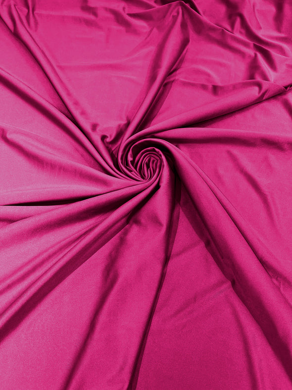 Neon Pink Shiny Milliskin Nylon Spandex Fabric 4 Way Stretch 58" Wide Sold by The Yard