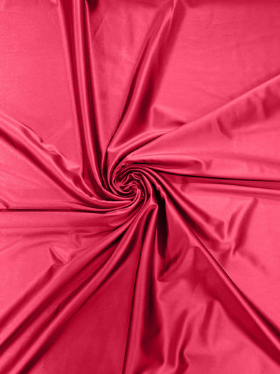 Neon Pink Heavy Shiny Satin Stretch Spandex Fabric/58 Inches Wide/Prom/Wedding/Cosplays