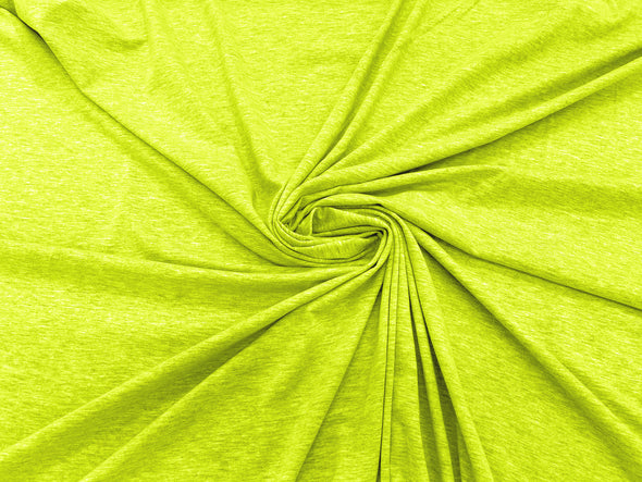 Neon Yellow 58/60" Wide Cotton Jersey Spandex Knit Blend 95% Cotton 5 percent Spandex/Stretch Fabric/Costume