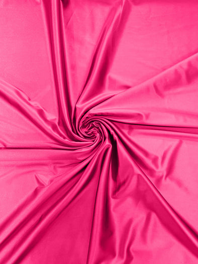 Neon Hot Pink Heavy Shiny Satin Stretch Spandex Fabric/58 Inches Wide/Prom/Wedding/Cosplays