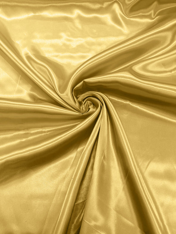 Neutro Gold Shiny Charmeuse Satin Fabric for Wedding Dress/Crafts Costumes/58” Wide /Silky Satin