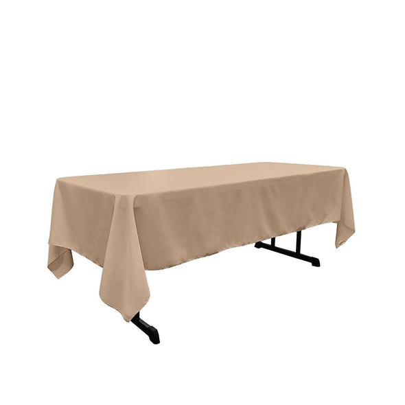 Nude Rectangular Polyester Poplin Tablecloth / Party supply