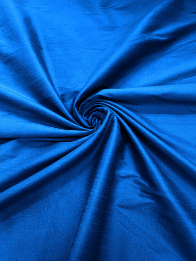 Ocean Blue Polyester Dupioni Faux Silk Fabric/ 55” Wide/Wedding Fabric/Home Décor.