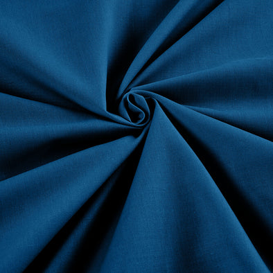 Ocean Blue Wide 65% Polyester 35 Percent Solid Poly Cotton Fabric for Crafts Costumes Decorations-Sold by the Yard