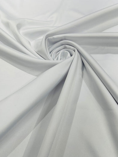 Off White Matte Stretch Lamour Satin Fabric 58" Wide/Sold By The Yard. New Colors