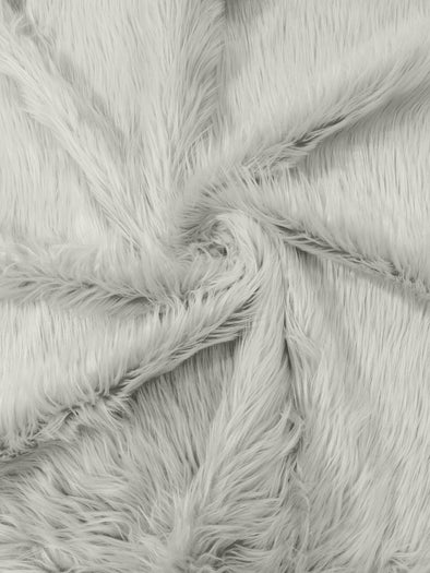 Off White Long Pile Soft Faux Fur Fabric for Fur suit, Cosplay Costume, Photo Prop, Trim, Throw Pillow, Crafts.