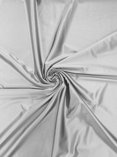 Off White Heavy Shiny Satin Stretch Spandex Fabric/58 Inches Wide/Prom/Wedding/Cosplays