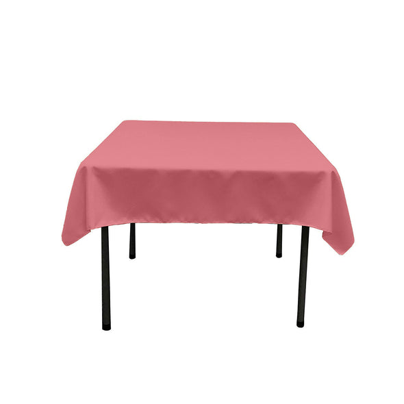 Old Rose Square Polyester Poplin Table Overlay - Diamond. Choose Size Below
