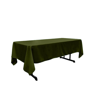 Olive Green Rectangular Polyester Poplin Tablecloth / Party supply