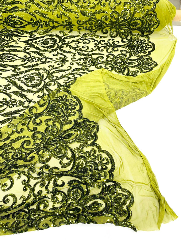 KING DAMASK SEQUIN (By The Yard)