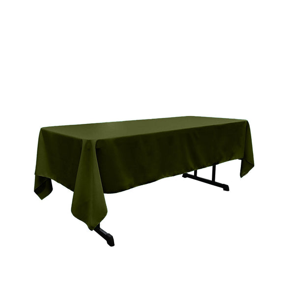 60" by 108" Rectangular Polyester Poplin Tablecloth