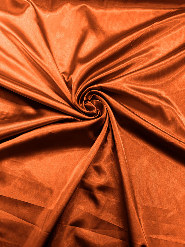 Orange Light Weight Silky Stretch Charmeuse Satin Fabric/60" Wide/Cosplay.