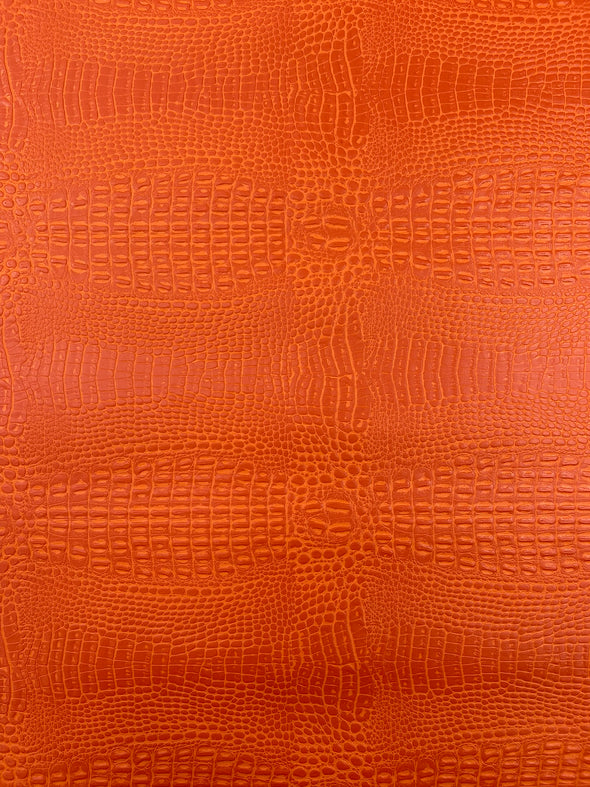 Crocodile Marine Vinyl 2 Tone Upholstery, Crocodile Skin Texture Faux Leather PVC Vinyl, 54" Wide.