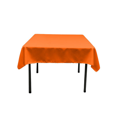 Orange Square Polyester Poplin Table Overlay - Diamond. Choose Size Below
