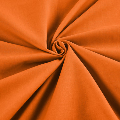 Orange Wide 65% Polyester 35 Percent Solid Poly Cotton Fabric for Crafts Costumes Decorations-Sold by the Yard