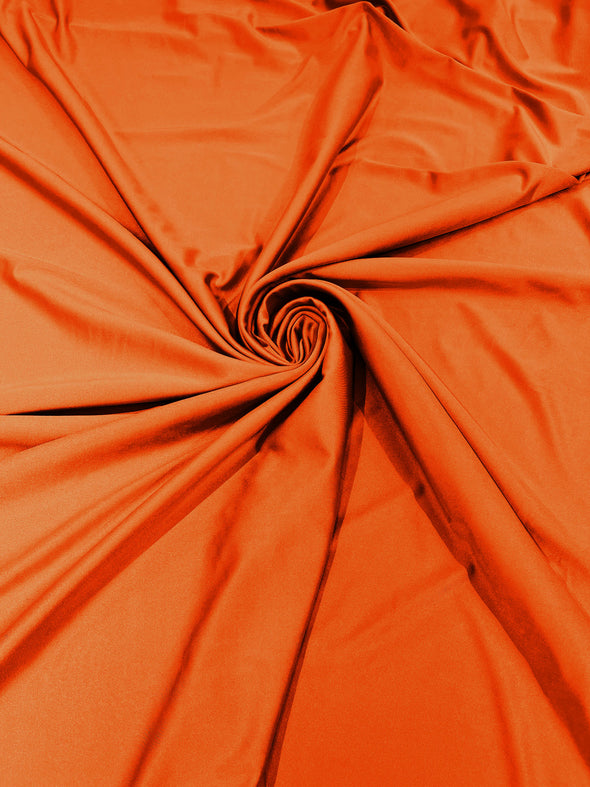 Orange Shiny Milliskin Nylon Spandex Fabric 4 Way Stretch 58" Wide Sold by The Yard