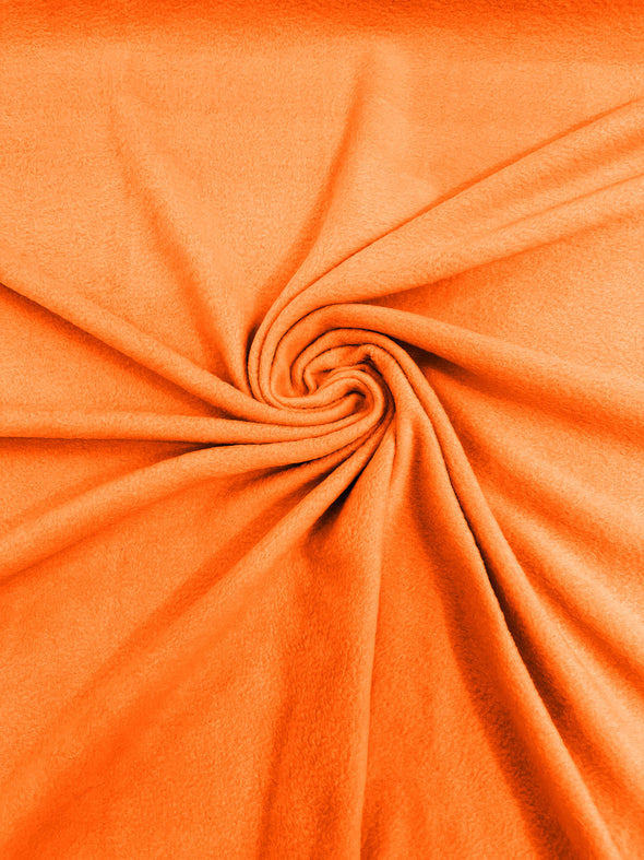 Orange Solid Polar Fleece Fabric Sold by the yard 60"Wide|Antipilling 245GSM |Medium Soft Weight| Blanket Supply,DIY, Decor,Baby Blanket