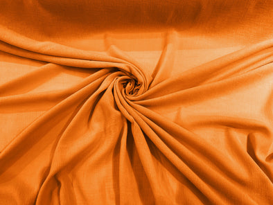 Orange Cotton Gauze Fabric Wide Crinkled Lightweight Sold by The Yard