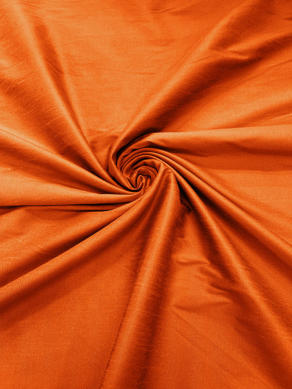 Orange Polyester Dupioni Faux Silk Fabric/ 55” Wide/Wedding Fabric/Home Décor.