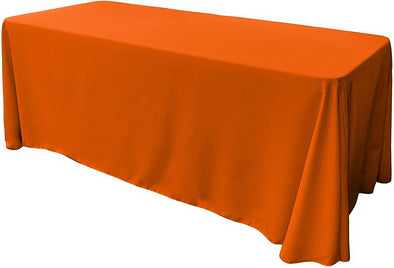 Orange Rectangular Polyester Poplin Tablecloth Floor Length / Party supply