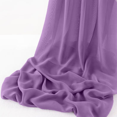 Orchid 5Yards Chelsea Wool Dobby Chiffon Fabric/58" Wide Sheer Fabric/Solid Color Draping Fabric for Wedding Party Easter Backdrop